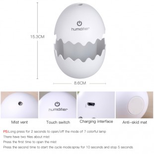 دستگاه بخور سرد طرح تخم مرغ Humidifier Egg Design