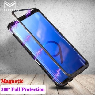 قاب مگنتی شیشه ای Magnet Bumper Glass Case Galaxy S9 Plus