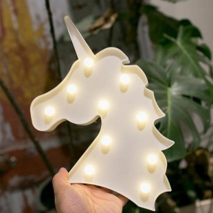چراغ LED سه بعدی طرح unicorn