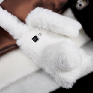 قاب ژله ای خزدار Rabbit Fur Pearl ear Case for Samsung Galaxy J7 Prime