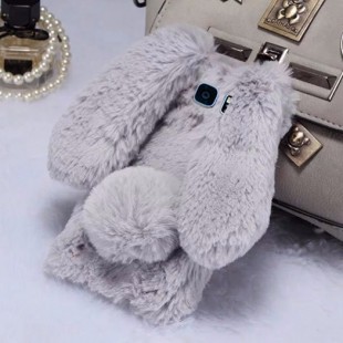 قاب ژله ای خزدار Rabbit Fur Pearl ear Case for Samsung Galaxy Note 5