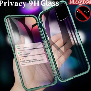 قاب مگنتی با گلس ضد جاسوسی آیفون Magnetic privacy iPhone 11 PRO MAX
