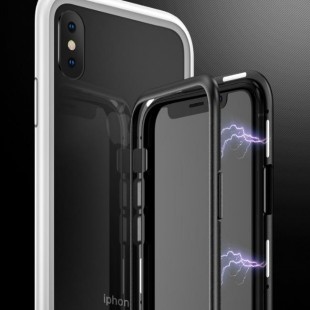 قاب مگنتی شیشه ای Magnet Bumper Glass Case iPhone Xs Max