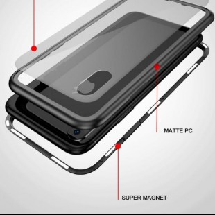 قاب مگنتی شیشه ای Magnet Bumper Glass Case iPhone Xs Max