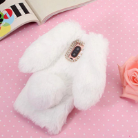 قاب ژله ای خزدار Rabbit Fur Pearl ear Case Huawei Mate 9