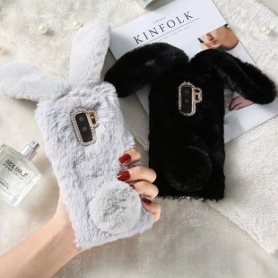 قاب ژله ای خزدار خرگوشی Rabbit Fur Pearl Case Samsung Galaxy S9