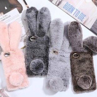 قاب ژله ای خزدار خرگوشی Rabbit Fur Case Huawei Y6 2