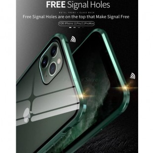 قاب مگنتی با گلس ضد جاسوسی آیفون Magnetic privacy iPhone 11 PRO