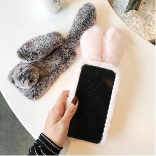 قاب ژله ای خزدار خرگوشی Rabbit Fur Case Huawei Mate 10 Pro