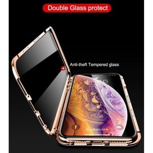 قاب مگنتی با گلس ضد جاسوسی آیفون Magnetic privacy iPhone XS MAX