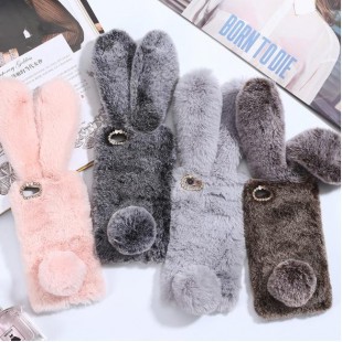 قاب ژله ای خزدار خرگوشی Rabbit Fur Case Galaxy J4 2018