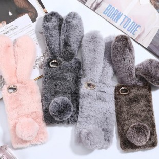 قاب ژله ای خزدار خرگوشی Rabbit Fur Case Galaxy J7 Duo