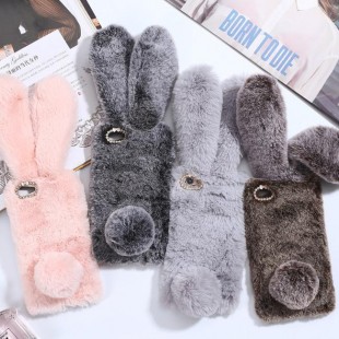 قاب ژله ای خزدار خرگوشی Rabbit Fur Case Huawei P20 Lite