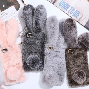 قاب ژله ای خزدار خرگوشی Rabbit Fur Case Huawei P20