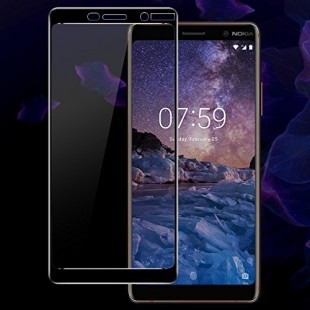 محافظ LCD شیشه ای فول چسب Full Glass Full Glue Screen Protector.Guard Nokia Nokia 7 Plus