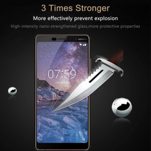 محافظ LCD شیشه ای فول چسب Full Glass Full Glue Screen Protector.Guard Nokia Nokia 7 Plus