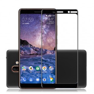 محافظ LCD شیشه ای فول چسب Full Glass Full Glue Screen Protector.Guard Nokia Nokia 7 Plus