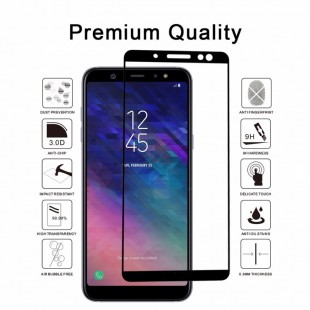 محافظ LCD شیشه ای فول چسب Full Glass Screen Protector.Guard Samsung Galaxy A6 Plus 2018