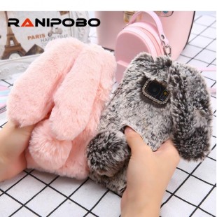 قاب ژله ای خرگوشی خزدار نوکیا Rabbit Fur Case Nokia 5.1