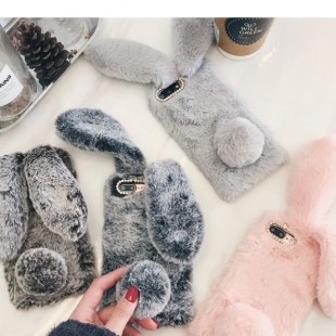 قاب ژله ای خرگوشی خزدار هواوی Rabbit Fur Case Huawei Mate 30