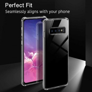 قاب ژله ای پشت طلقی سامسونگ TPU Glass Case Samsung Galaxy S10