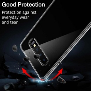 قاب ژله ای پشت طلقی سامسونگ TPU Glass Case Samsung Galaxy S10