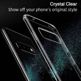 قاب ژله ای پشت طلقی سامسونگ TPU Glass Case Samsung Galaxy S10