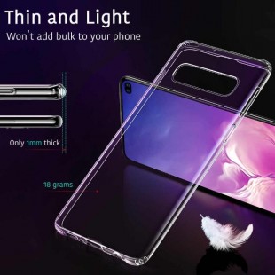 قاب ژله ای پشت طلقی سامسونگ TPU Glass Case Samsung Galaxy S10 Plus