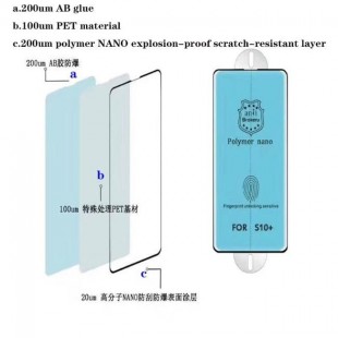 محافظ صفحه نمایش تمام چسب پلیمری نانو مات گلکسی نوت 10 Galaxy Note 10 Nano Polymer Glass