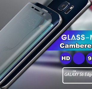 محافظ LCD شیشه ای Glass برچسب شیشه ای ضدضربه مخصوص با پوشش منحنی های دو طرف Samsung Galaxy S6 Edge