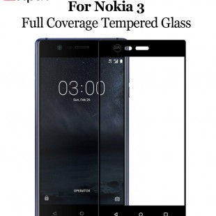 محافظ LCD شیشه ای Full Glass فول گلس Screen Protector.Guard Nokia Nokia 3