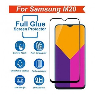فول گلس فول چسب سامسونگ Full Glass Samsung Galaxy M20