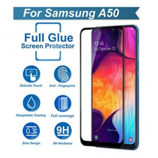 فول گلس فول چسب سامسونگ Full Glass Samsung Galaxy A50