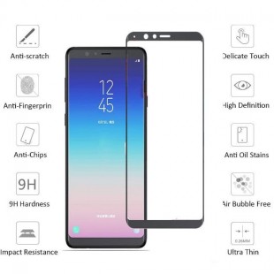 فول گلس تمام چسب گوشی سامسونگ Full Glass Samsung Galaxy A8 Star