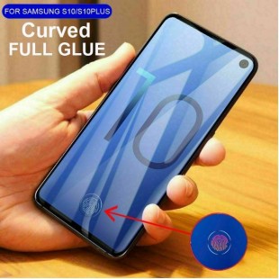 فول گلس تمام چسب گوشی سامسونگ Full Glass Samsung Galaxy S10 Plus