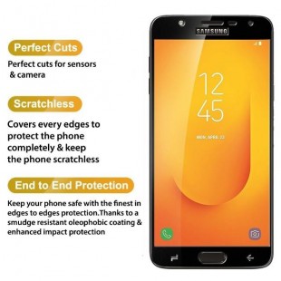 فول گلس تمام چسب گوشی سامسونگ Full Glass Samsung Galaxy J7 Due