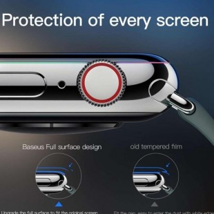 فول گلس شیشه ای قابل انعطاف Full Screen Curved Tempered Glass Film Apple Watch 44mm