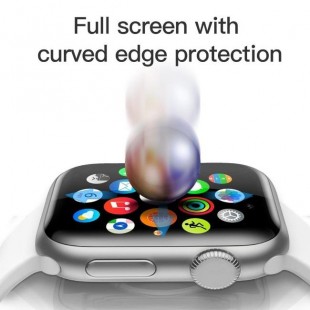 فول گلس شیشه ای قابل انعطاف Full Screen Curved Tempered Glass Film Apple Watch 44mm