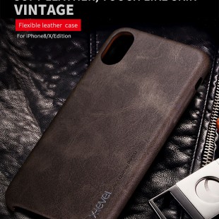 قاب چرمی X-Level Leather VINTAGE Case Apple iPhone X