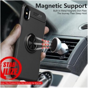 قاب ژله ای طرح چرم انگشتی Magnet Ring Case Apple iPhone XS