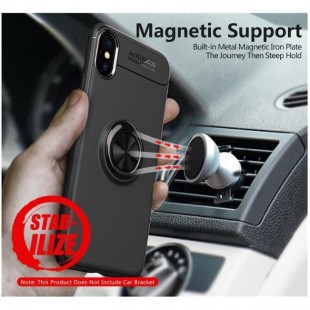 قاب ژله ای طرح چرم انگشتی Magnet Ring Case Apple iPhone XS Max