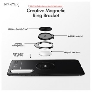 قاب ژله ای طرح چرم انگشتی Magnet Ring Case Huawei p30