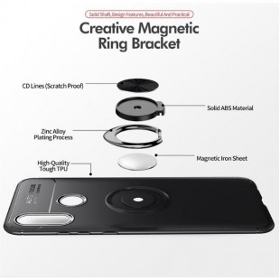قاب ژله ای طرح چرم انگشتی Magnet Ring Case Huawei P Smart 2019