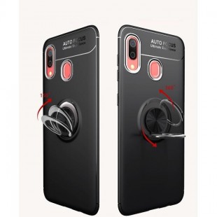 قاب ژله ای طرح چرم انگشتی Magnet Ring Case Samsung Galaxy M20