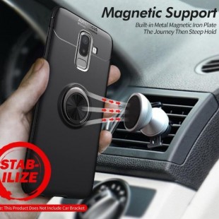 قاب ژله ای طرح چرم Magnet Ring Case Samsung Galaxy J8 2018