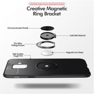 قاب ژله ای طرح چرم Magnet Ring Case Samsung Galaxy J6 Plus