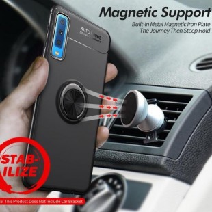 قاب ژله ای طرح چرم Magnet Ring Case Samsung Galaxy A7 2018