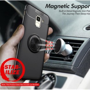 قاب ژله ای طرح چرم انگشتی Magnet Ring Case Samsung Galaxy J6