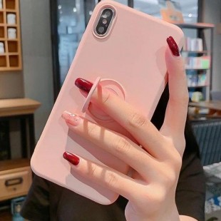 قاب ژله ای رنگی با هولدر انگشتی آیفون Color Ring Case iPhone X