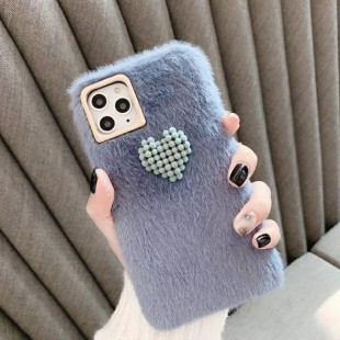 قاب خزدار قلب برجسته آیفون Woolly Little Heart Case iPhone 6 Plus